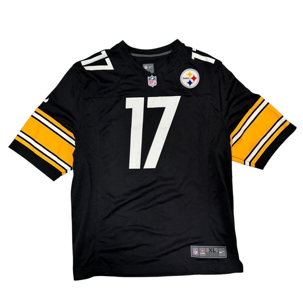 Nike On Field Pittsburgh Steelers Mike Wallace 17 Jersey Mens XL Black NFL